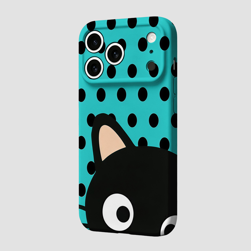 Turquoise Polka Dot Cat Phone  - Apple Iphone 15 Pro Max 评论和价格
